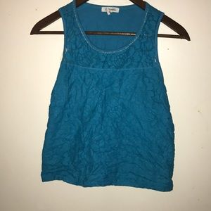 Lace front tank top